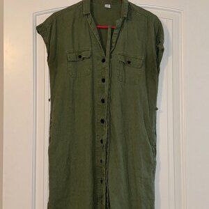 Dress, XS, Military Green
